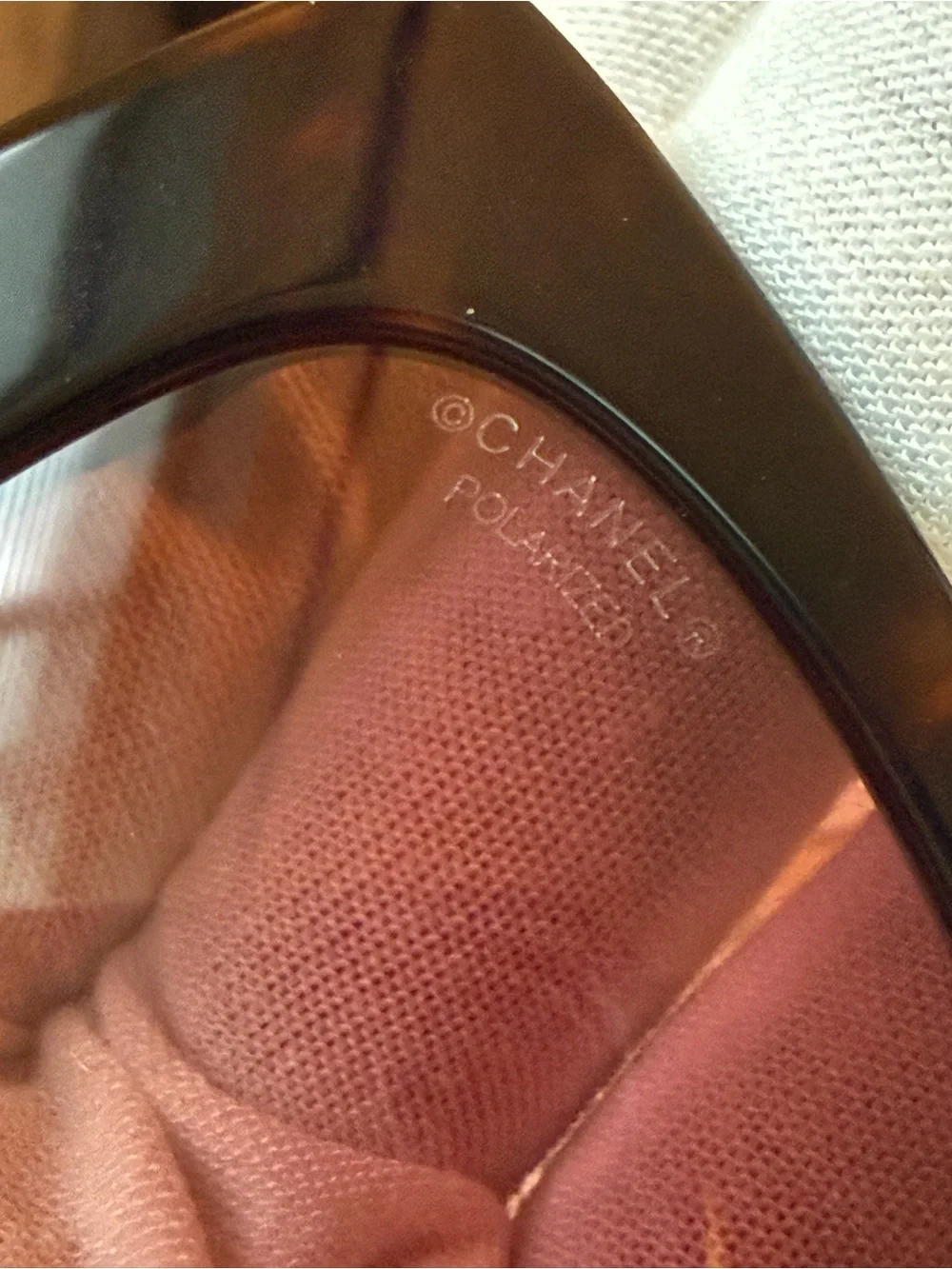 NEW CHANEL Tortoiseshell Square Sunglasses with Gold Logo Temples Brown Gradient